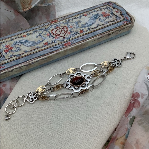 Brighton Tigers Eye Gold and Silver Bracelet in Tin - Picture 7 of 7